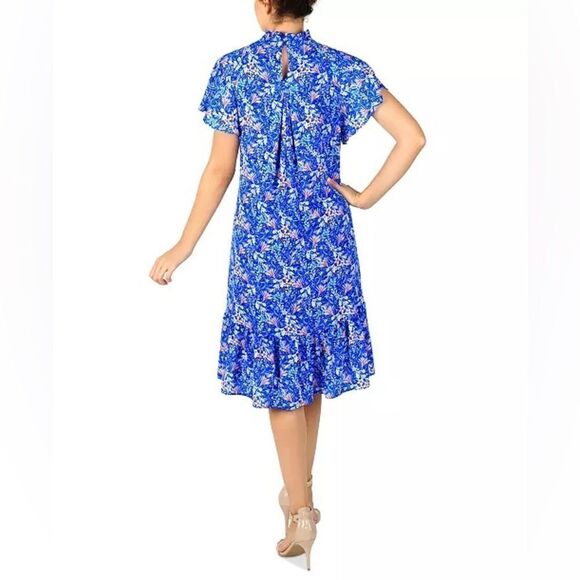 JULIA JORDAN
Women's Floral-Print Mock-Neck Ruffle Dress - Picture 2 of 4